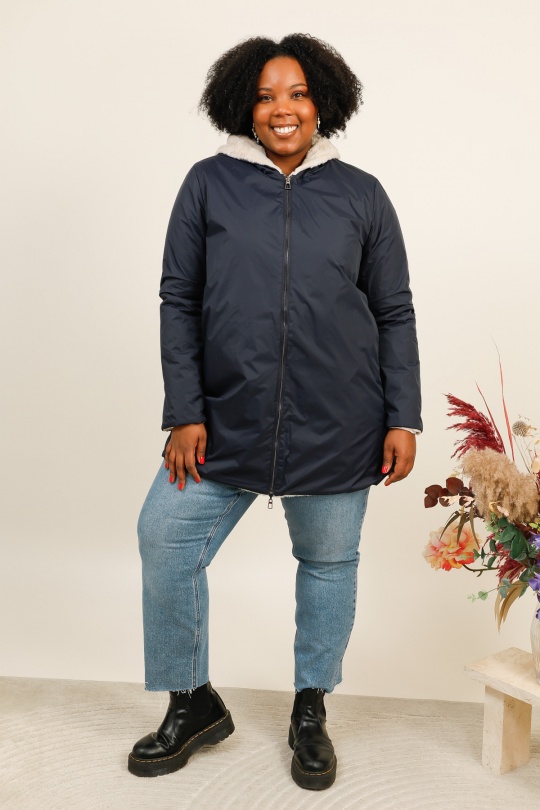 Manteaux Femme Marine LAURA JO 20032GT Efashion Paris