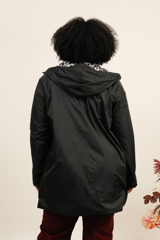 Manteaux Femme Léopard noir LAURA JO 5012LEO GT Efashion Paris