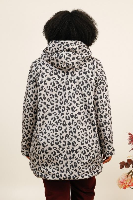 Manteaux Femme Léopard noir LAURA JO 5012LEO GT Efashion Paris