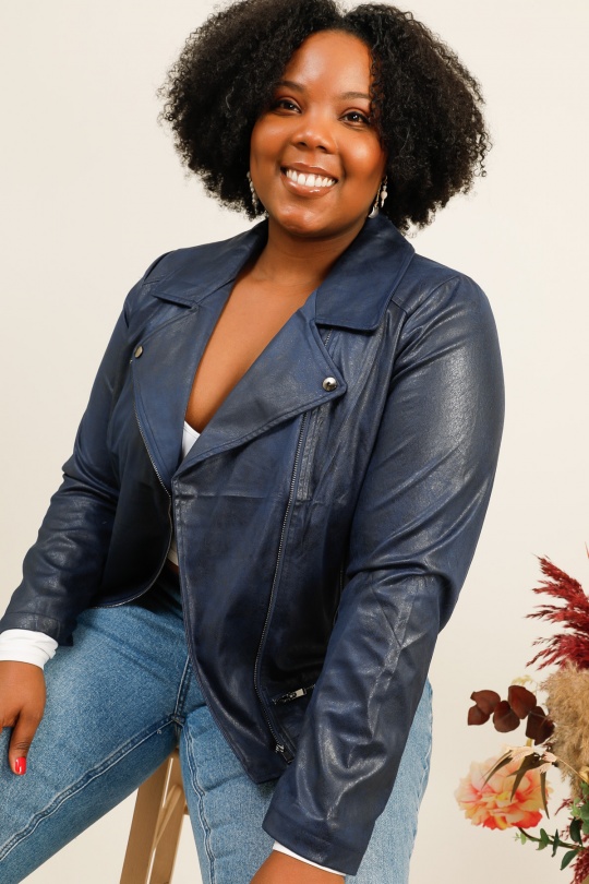 Vestes Femme Bleu royal LAURA JO 18165GT Efashion Paris