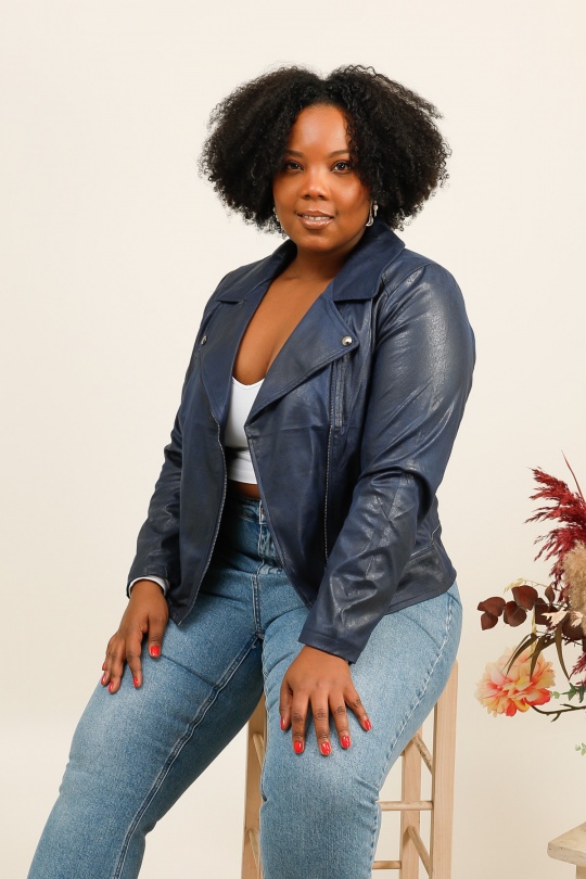 Vestes Femme Bleu royal LAURA JO 18165GT Efashion Paris