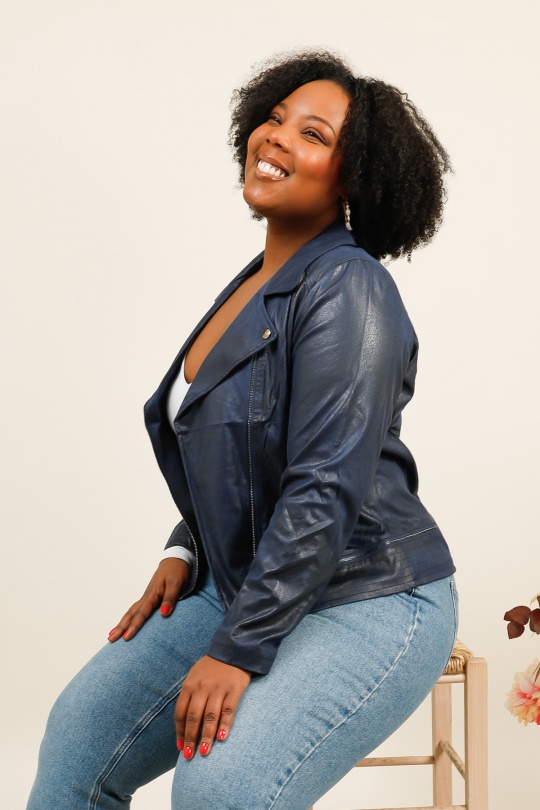 Vestes Femme Bleu royal LAURA JO 18165GT Efashion Paris