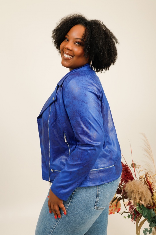 Vestes Femme Bleu royal LAURA JO 18165GT Efashion Paris