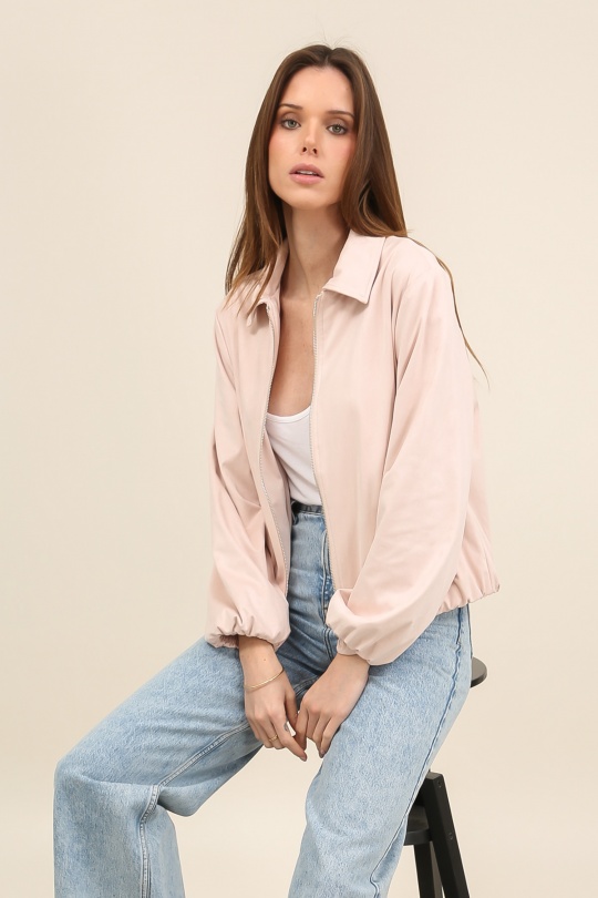 Vestes  Femme Rose nude LAURA JO 6114 Efashion Paris