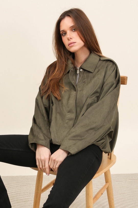 Vestes  Femme Kaki LAURA JO 6113 Efashion Paris