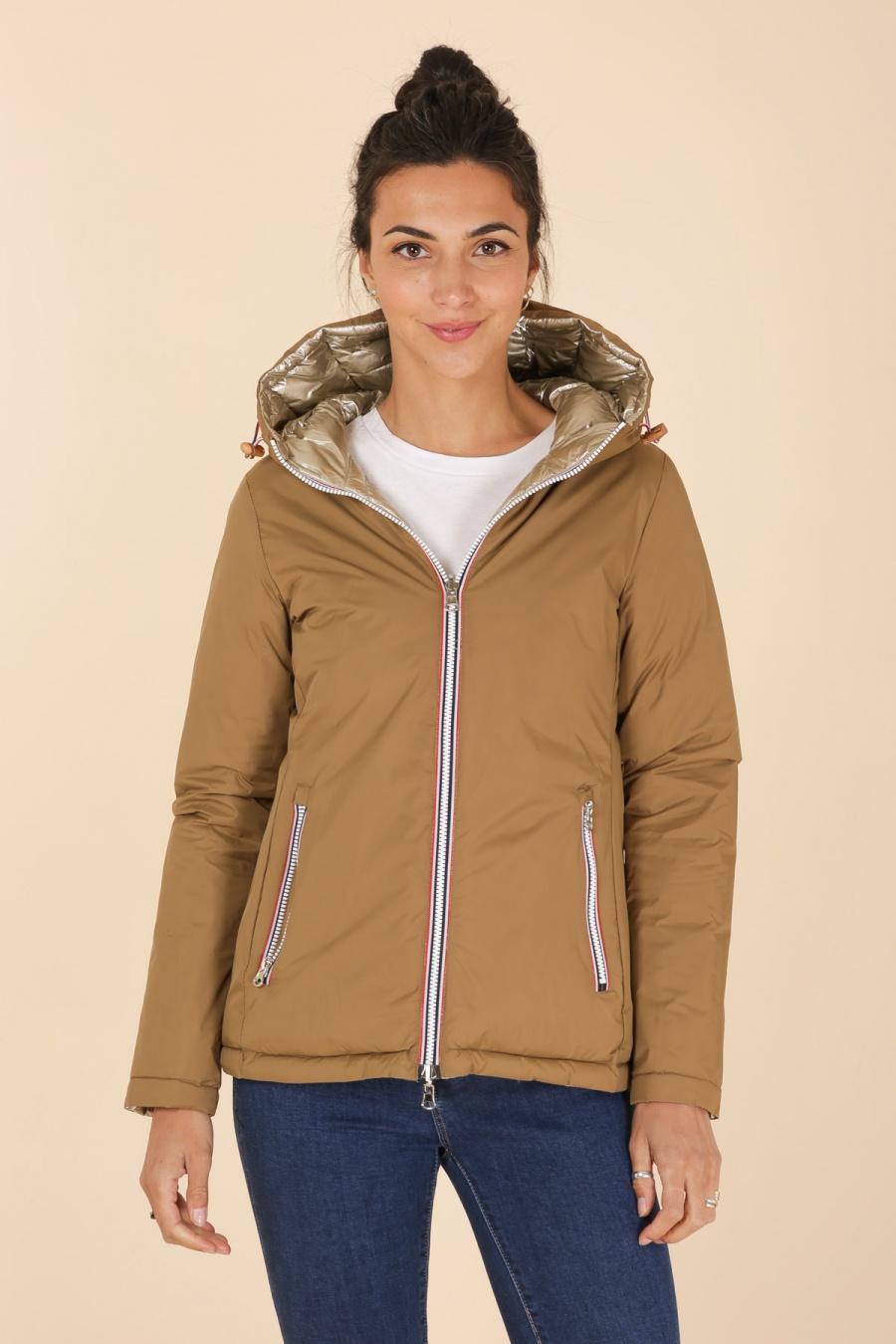 Doudounes Femme Camel / Or LAURA JO 22065 #c Efashion Paris