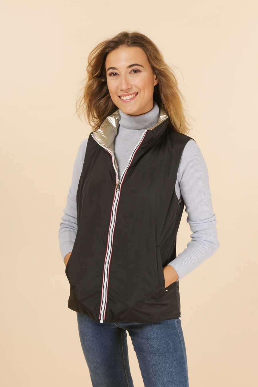 Doudounes Femme Noir/or LAURA JO 21034 #c Efashion Paris