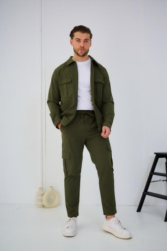Ensemble pantalon Homme Kaki OMNIMEN MG-1007 Efashion Paris