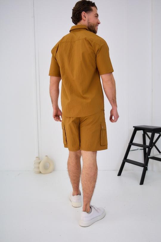 Conjunto de pantalones cortos Hombre Terra-cota OMNIMEN MG-1002 Efashion Paris