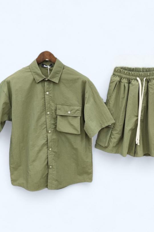 Conjunto de pantalones cortos Hombre Terra-cota OMNIMEN MG-1002 Efashion Paris