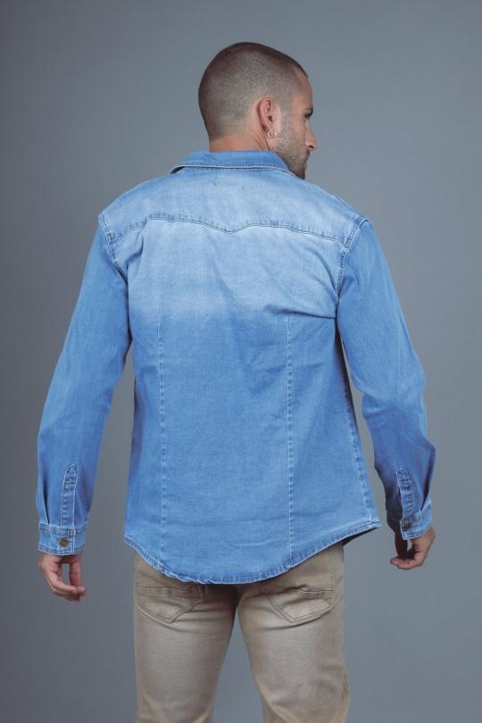 Chemises Homme Bleu clair OMNIMEN 270 Efashion Paris