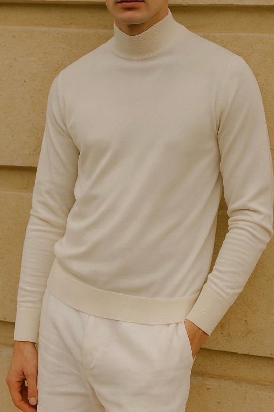 Pulls Homme Blanc OMNIMEN YY05 Efashion Paris