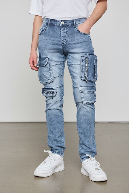 Jeans Homme Bleu jean OMNIMEN K281 Efashion Paris