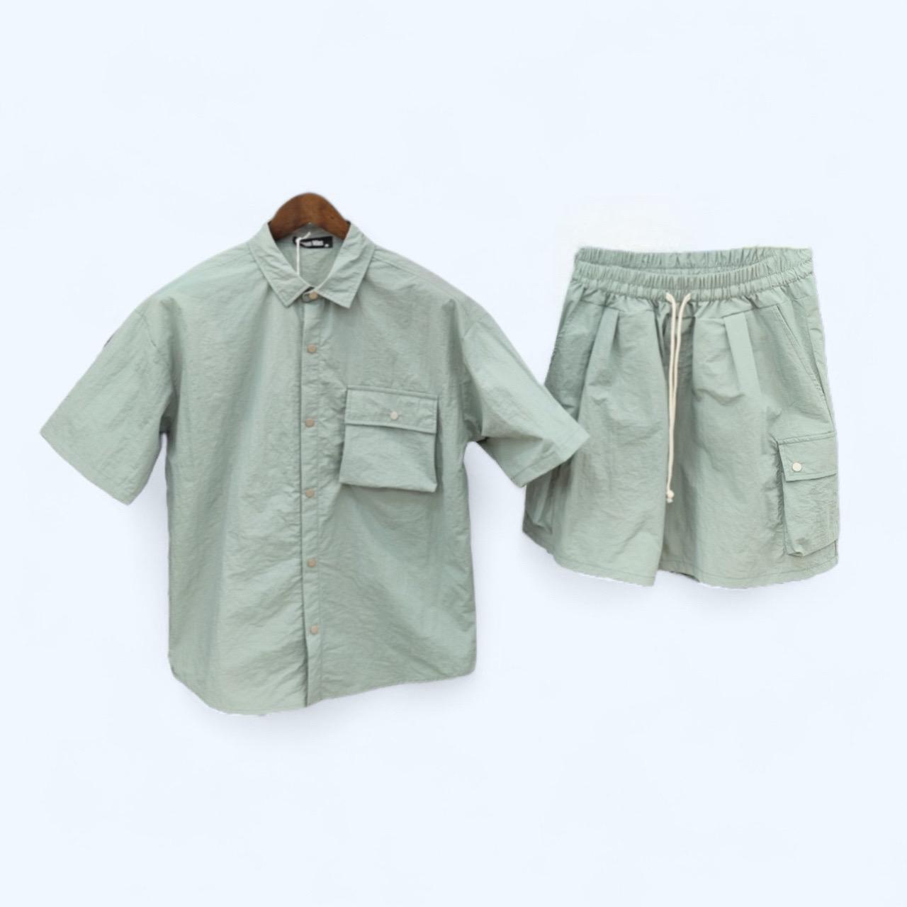 Shorts set Men Green water OMNIMEN MG-1002 #c Efashion Paris