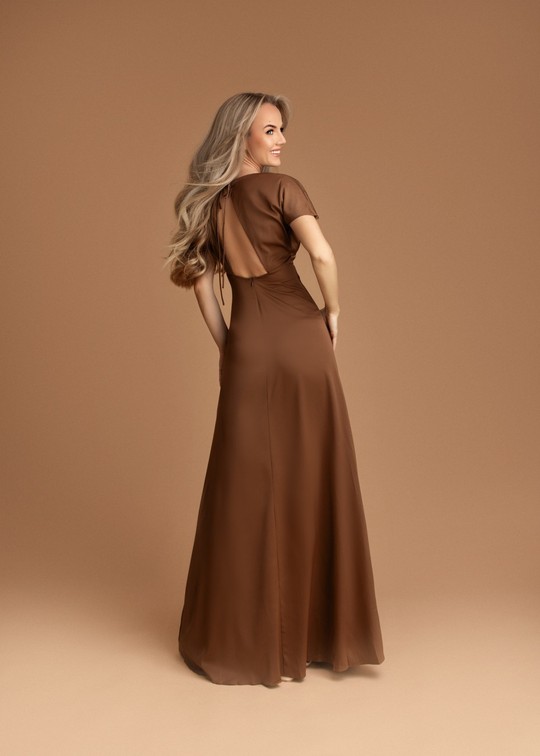 Robes longues Femme Marron Eva & Lola HM2504 Efashion Paris