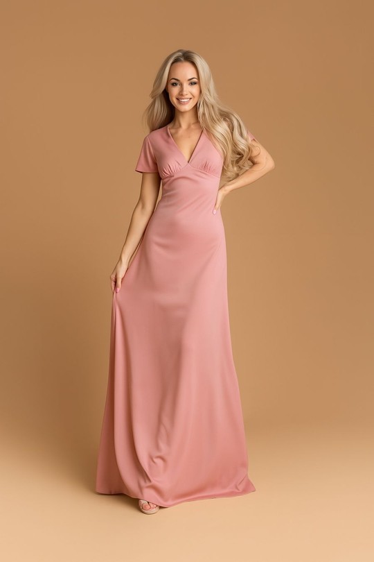 Robes longues Femme Marron Eva & Lola HM2504 Efashion Paris