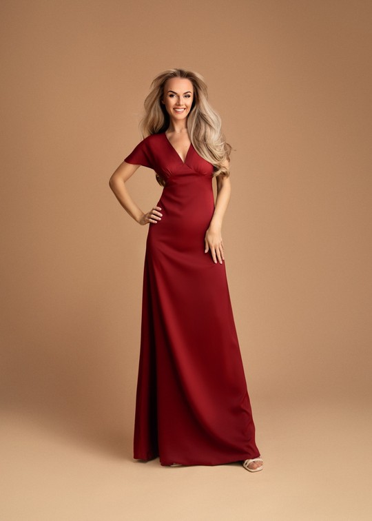 Robes longues Femme Marron Eva & Lola HM2504 Efashion Paris