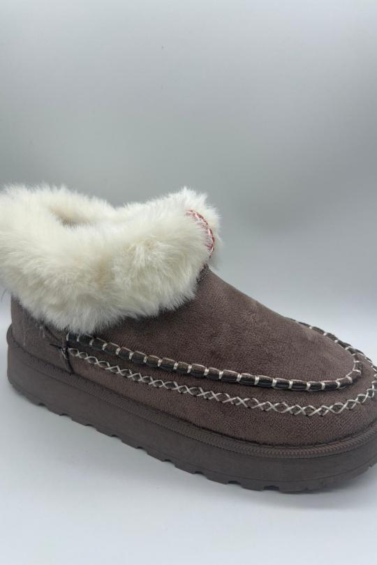 Bottines Chaussures Kaki COCO PERLA 5494 Efashion Paris