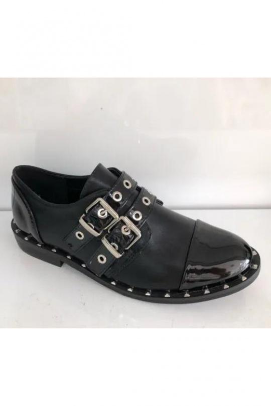 Derbies Chaussures Noir COCO PERLA 2655 Efashion Paris