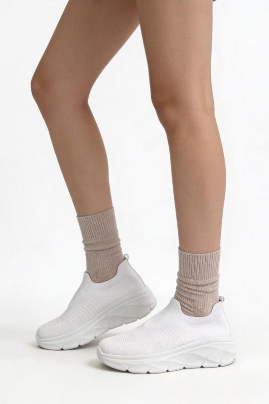 Baskets Chaussures Blanc COCO PERLA 5511 Efashion Paris