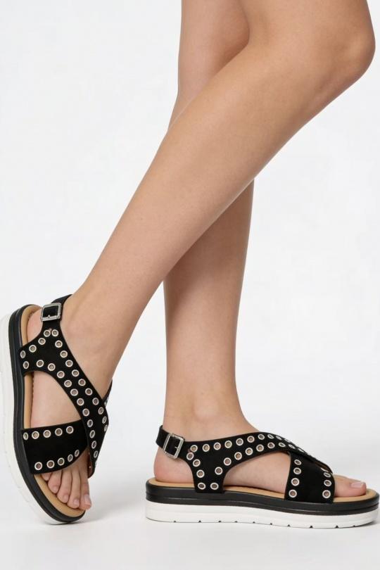 Sandales Chaussures Noir COCO PERLA 3597 Efashion Paris