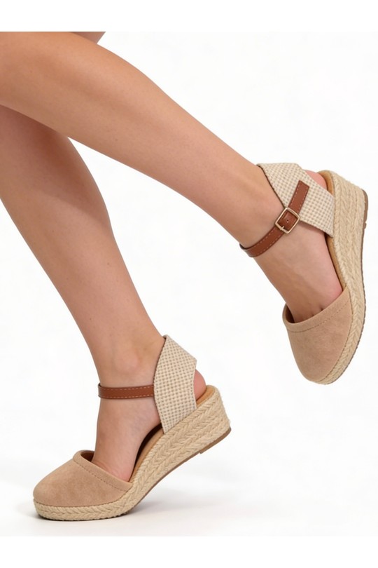 Compensées Chaussures Kaki COCO PERLA 3493 Efashion Paris