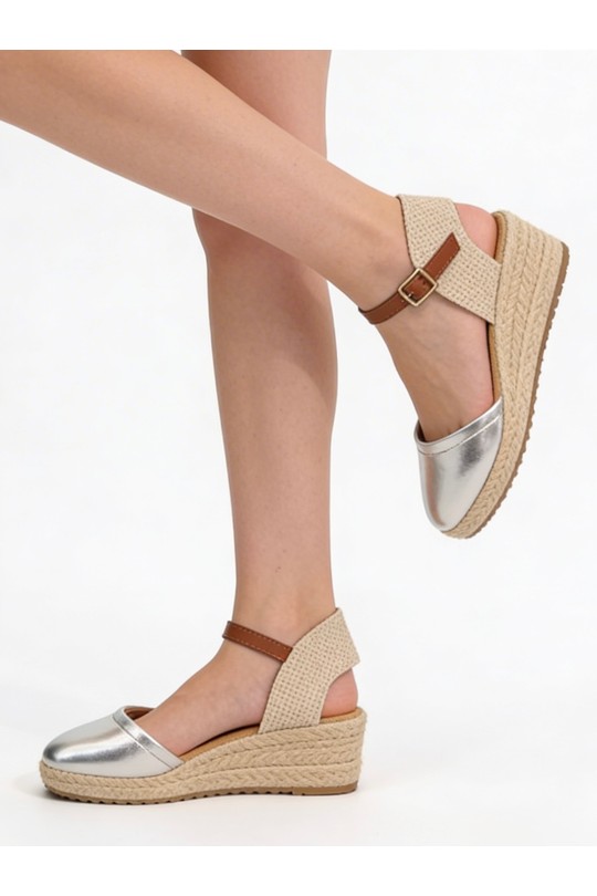 Compensées Chaussures Kaki COCO PERLA 3493 Efashion Paris