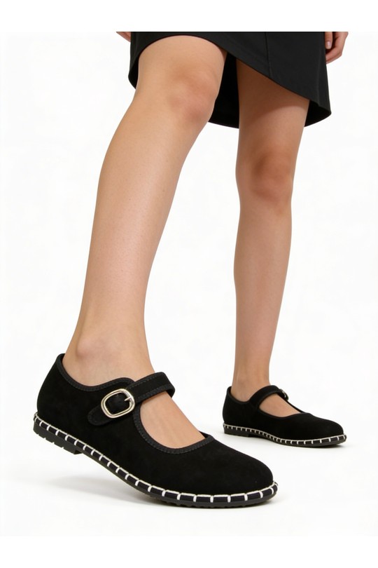 Ballerines Chaussures Noir COCO PERLA 3633 Efashion Paris