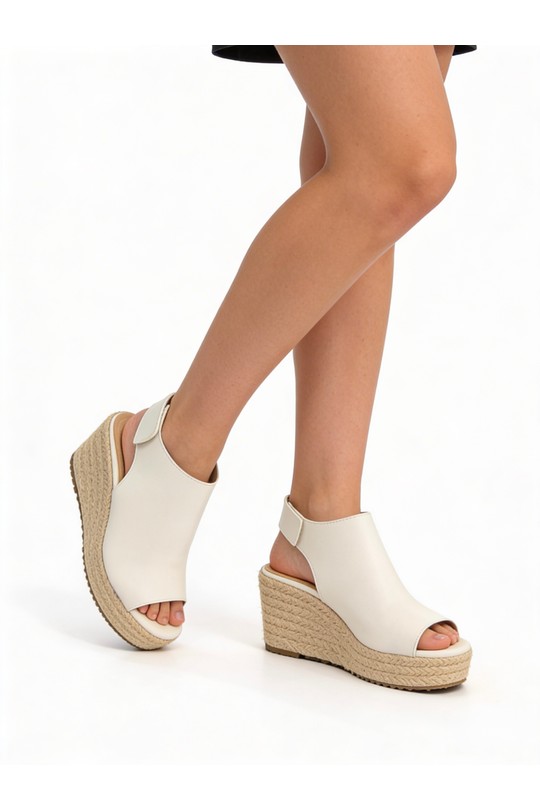 Compensées Chaussures Blanc COCO PERLA 3556 Efashion Paris