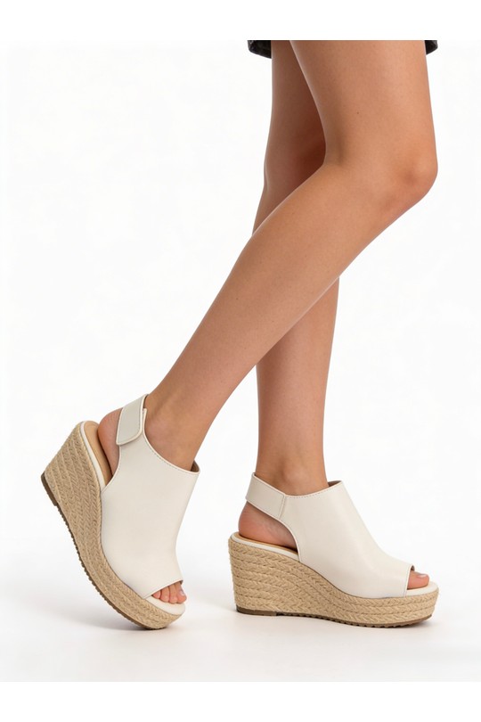 Compensées Chaussures Blanc COCO PERLA 3556 Efashion Paris