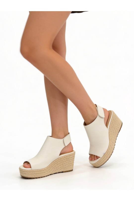 Compensées Chaussures Blanc COCO PERLA 3556 Efashion Paris