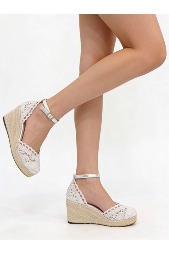 Compensées Chaussures Argent COCO PERLA 3553 Efashion Paris
