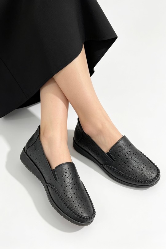 Mocassins Chaussures Noir COCO PERLA 3710 Efashion Paris