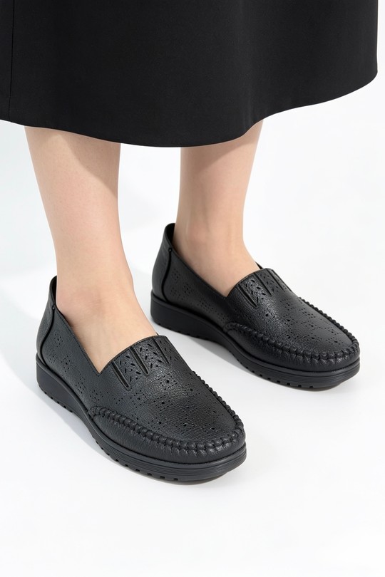 Mocassins Chaussures Noir COCO PERLA 3709 Efashion Paris