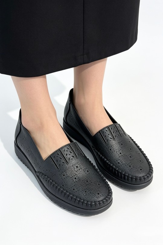 Mocassins Chaussures Noir COCO PERLA 3709 Efashion Paris