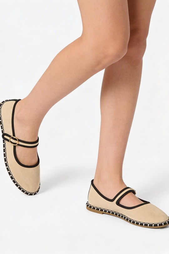 Ballerines Chaussures Kaki COCO PERLA 3763 Efashion Paris