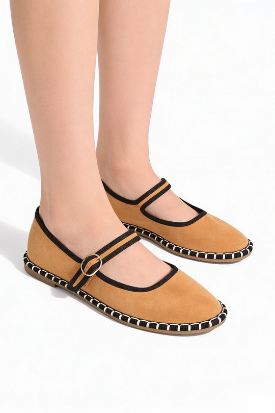 Ballerines Chaussures Kaki COCO PERLA 3763 Efashion Paris