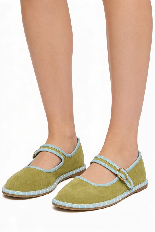 Ballerines Chaussures Kaki COCO PERLA 3763 Efashion Paris