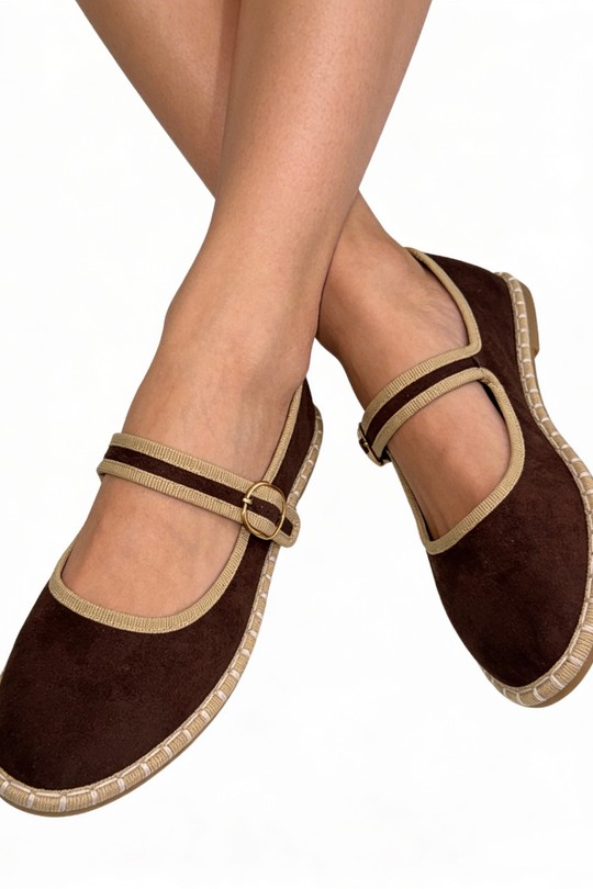 Ballerines Chaussures Kaki COCO PERLA 3763 Efashion Paris
