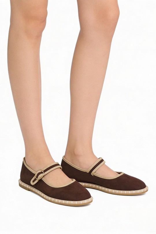 Ballerines Chaussures Kaki COCO PERLA 3763 Efashion Paris