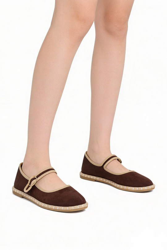 Ballerines Chaussures Kaki COCO PERLA 3763 Efashion Paris