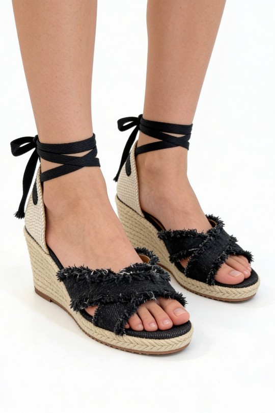 Compensées Chaussures Noir COCO PERLA 3507 Efashion Paris