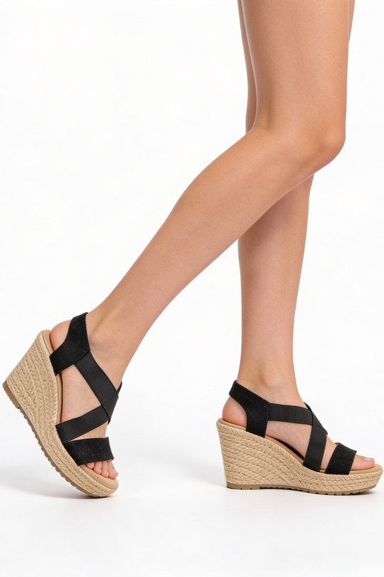 Compensées Chaussures Noir COCO PERLA 3334 Efashion Paris