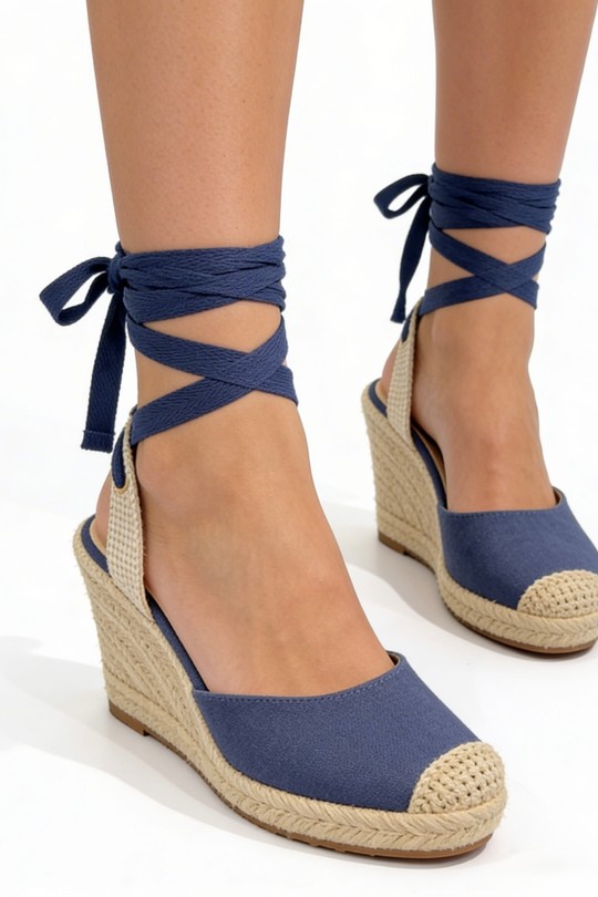 Compensées Chaussures Bleu COCO PERLA 3550 Efashion Paris