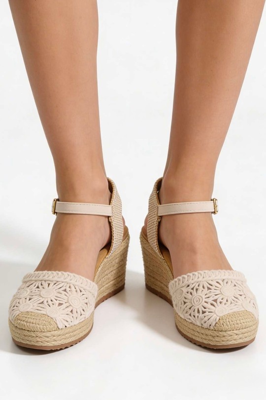 Compensées Chaussures Beige COCO PERLA 3336 Efashion Paris