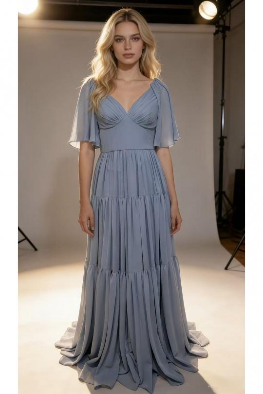 Robes de soirée Femme Bleu jean Pink Boom YC98263 Efashion Paris