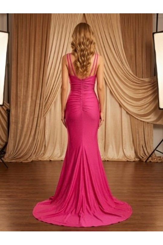 Robes de soirée Femme Rose foncé Pink Boom F8038 Efashion Paris