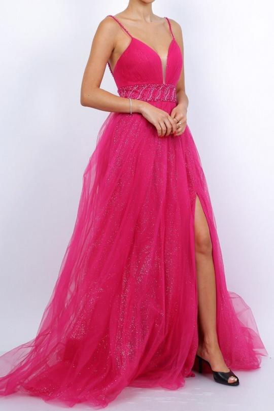 Robes de soirée Femme Lilas Pink Boom FH149 Efashion Paris