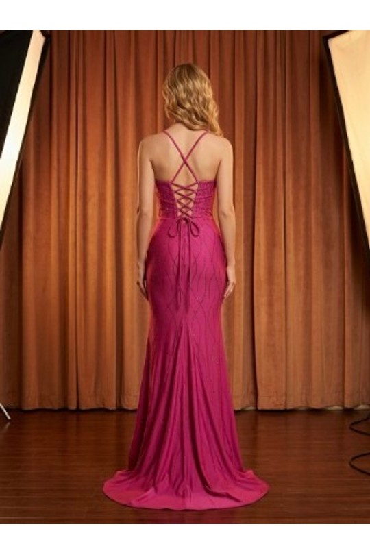 Abiti maxi Donna Peacock blue Pink Boom F8037 Efashion Paris