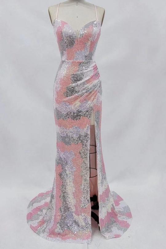 Robes de soirée Femme Rose Pink Boom F8054 Efashion Paris